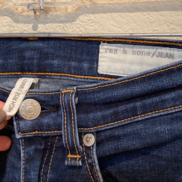 Rag & Bone High Rise Skinny Jeans, Heritage Color - Picture 6 of 12